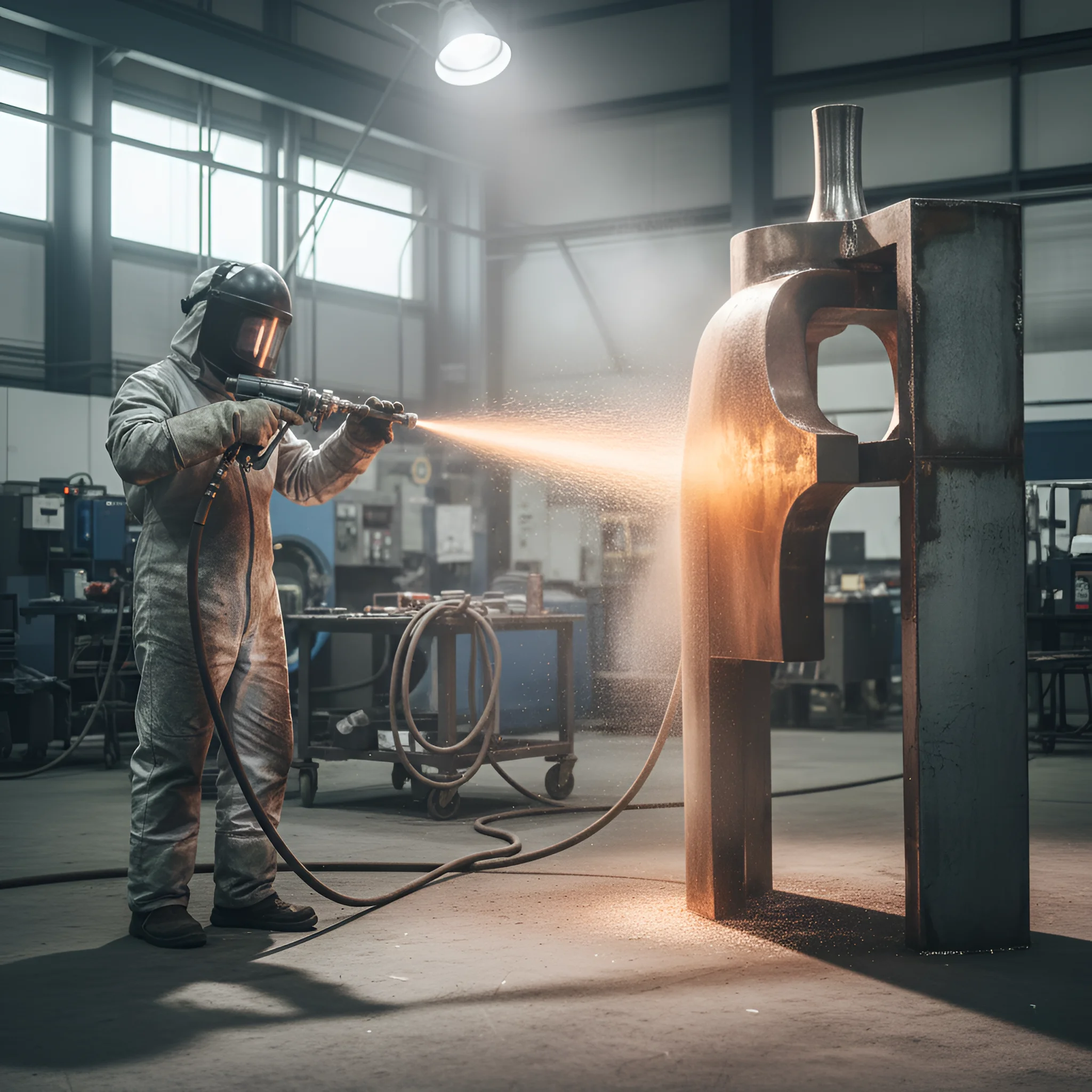 Copper thermal spray for electrical conductivity.