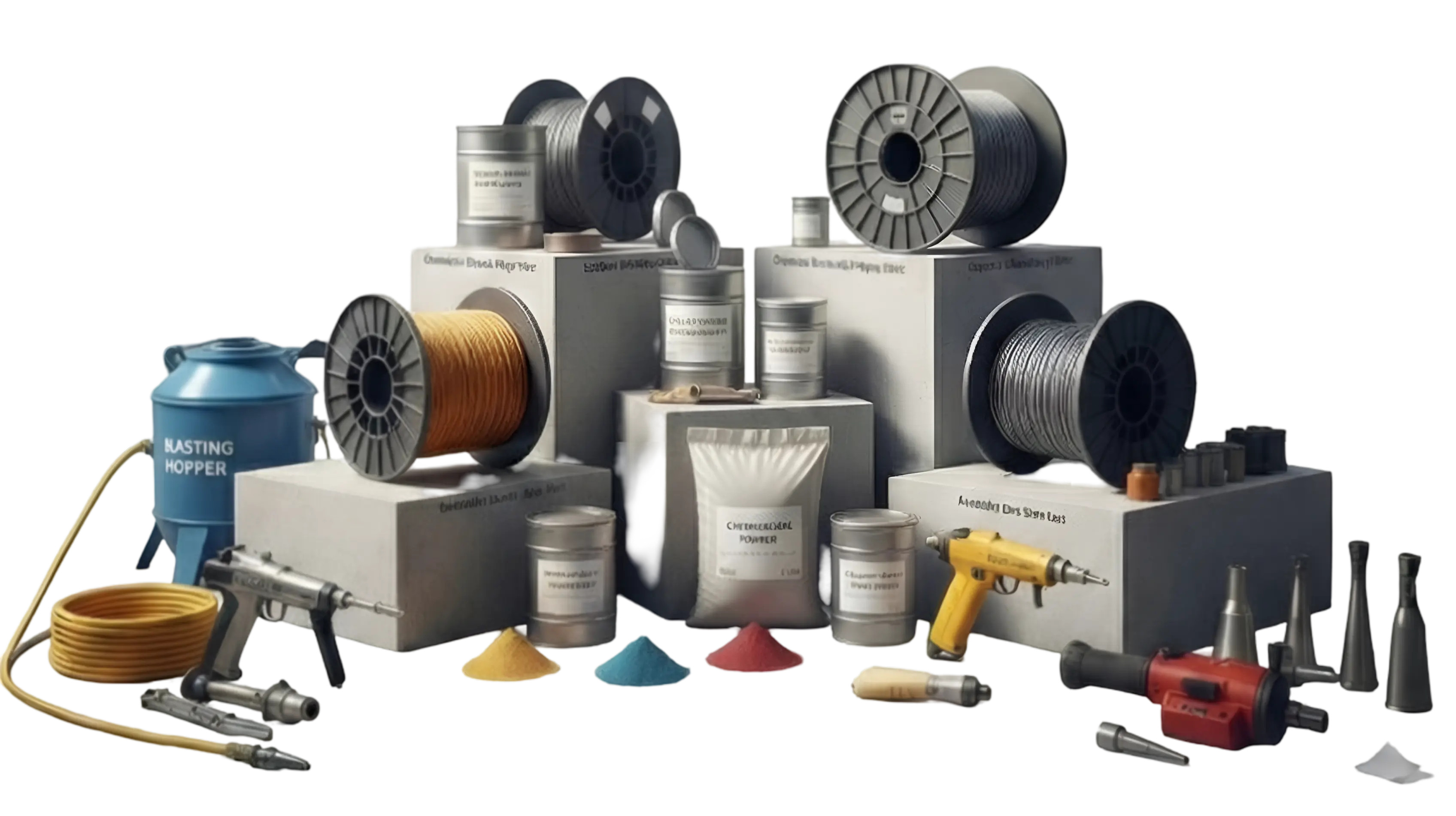 Industrial earthing rod installation at a solar power plant, professional工程 site, high-quality copper bonded rod being installed, safety equipment, blue sky, modern industrial setting, photorealistic